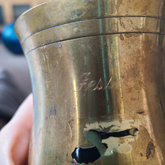 Vintage brass cup - Picture 8 of 8